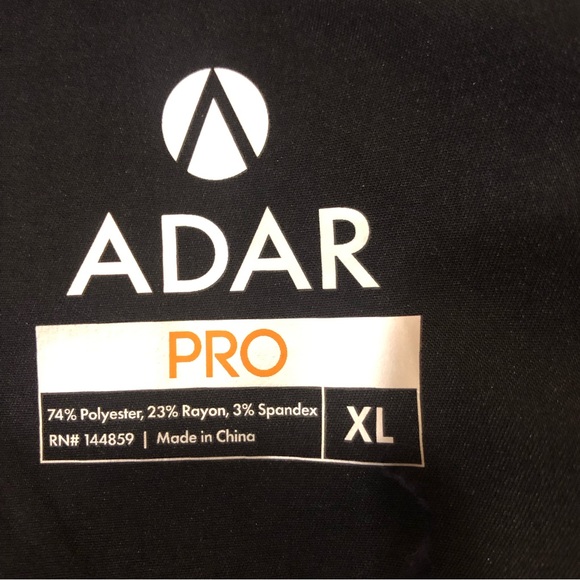 NWT New Adar Pro Sweetheart V-Neck Scrub Top, black color Size XL - Picture 11 of 16